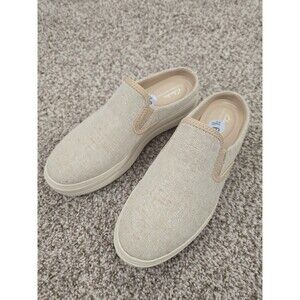 CLARK Cloudsteppers Shoes Womens Size 9.5 Tan Breeze Shore Slip On Comfort Mule